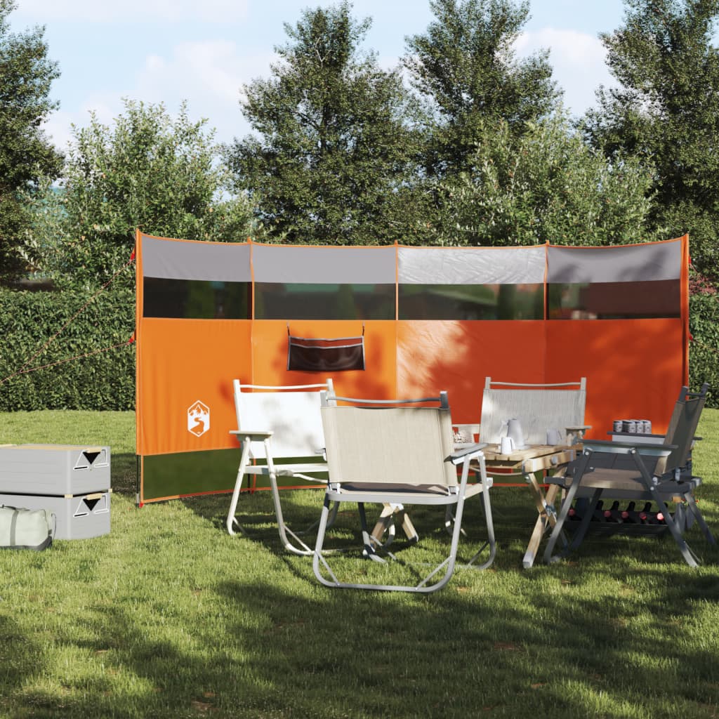 VidaXL Windscherm camping waterdicht 366x152x152 cm oranje