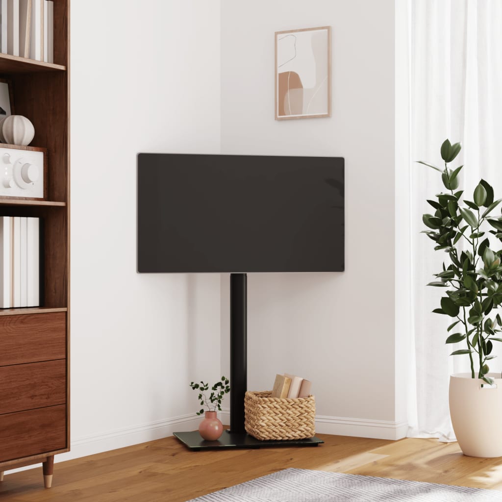 VidaXL Tv-standaard hoekmodel 1-laags voor 32-65 inch zwart