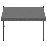 Vidaxl luifel uittrekbaar 250x150 cm stof en staal antracietkleurig