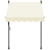 Vidaxl luifel uittrekbaar 150x150 cm stof en staal crèmekleurig
