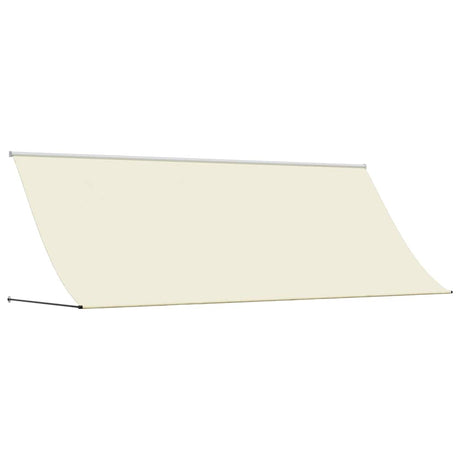 Vidaxl luifel uittrekbaar 350x150 cm stof en staal crèmekleurig