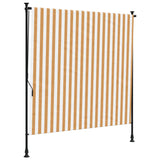 Vidaxl rolgordijn voor buiten 200x270 cm stof en staal oranje en wit