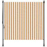 Vidaxl rolgordijn voor buiten 200x270 cm stof en staal oranje en wit