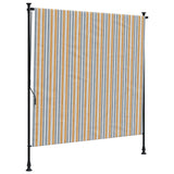 Vidaxl rolgordijn voor buiten 200x270 cm stof en staal geel en wit