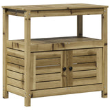 Vidaxl oppottafel met schappen 82,5x45x81 cm geïmpregneerd hout