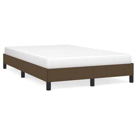 Vidaxl bedframe zonder matras 120x190 cm stof donkerbruin