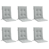 Vidaxl stoelkussens 6 st lage rug 100x50x4 cm stof lichtgrijs