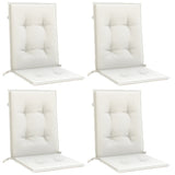Vidaxl stoelkussens 4 st lage rug 100x50x4 cm stof gemêleerd crème