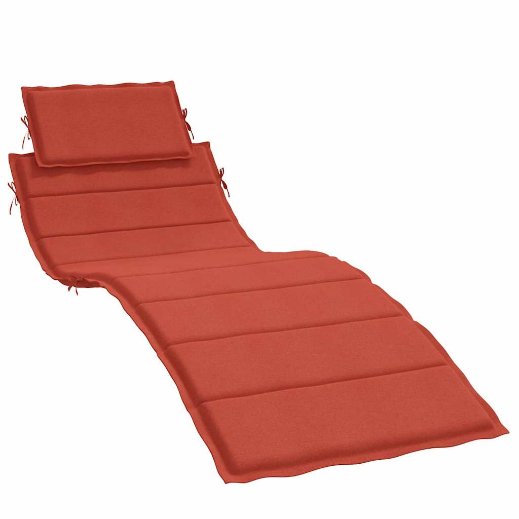 Vidaxl ligbedkussen 186x58x4 cm stof gemêleerd rood
