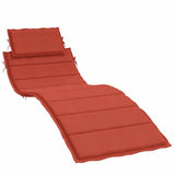 Vidaxl ligbedkussen 186x58x4 cm stof gemêleerd rood