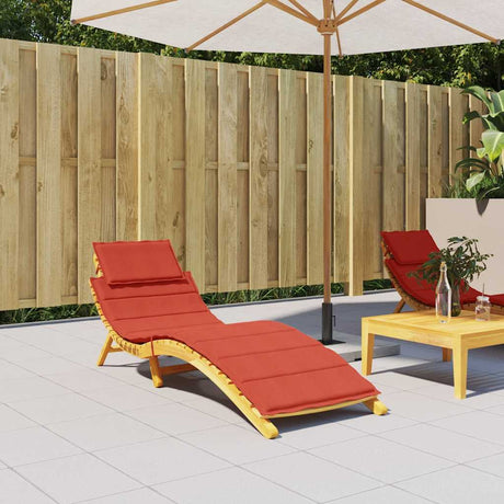 Vidaxl ligbedkussen 186x58x4 cm stof gemêleerd rood