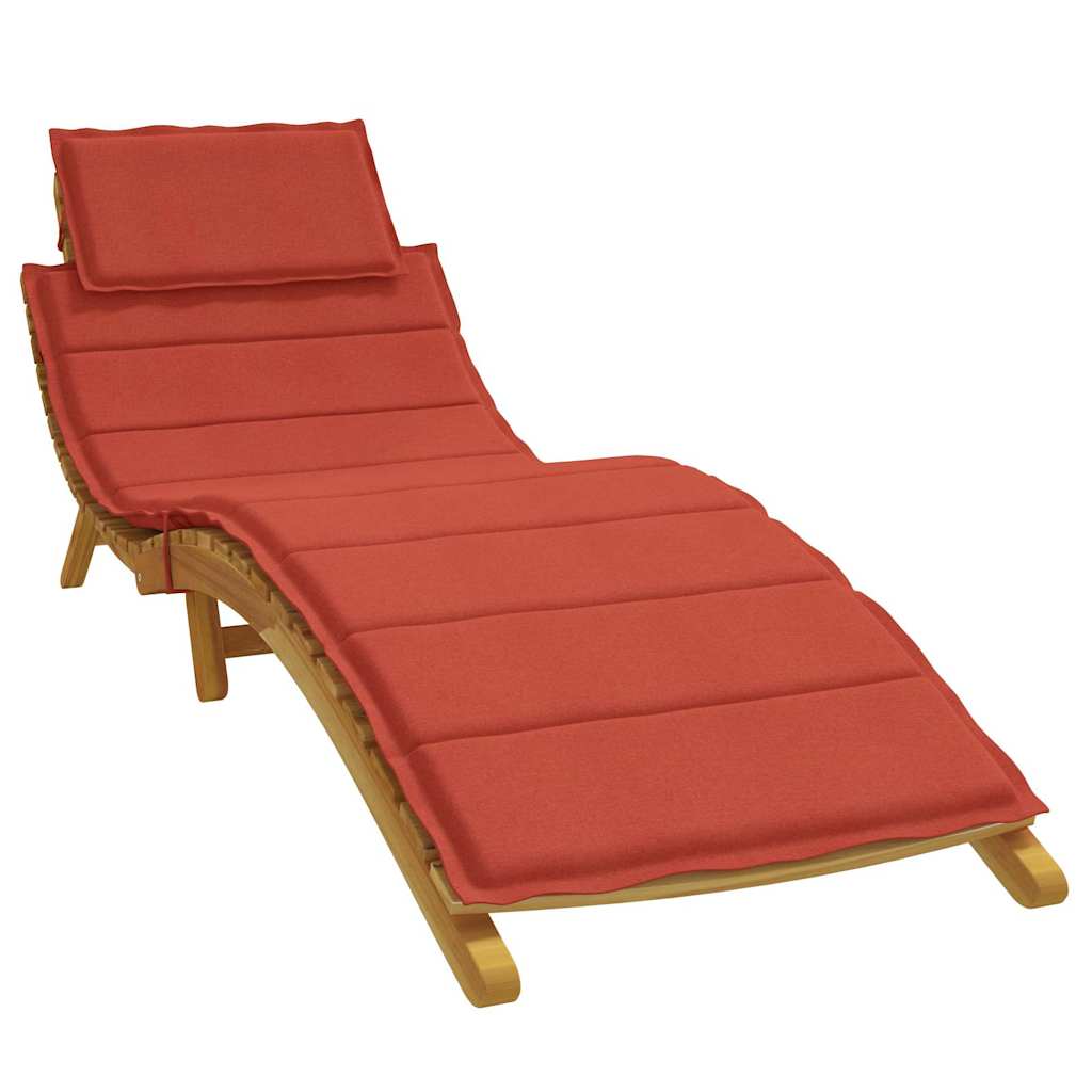 Vidaxl ligbedkussen 186x58x4 cm stof gemêleerd rood
