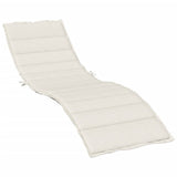 Vidaxl ligbedkussen 200x70x4 cm stof gemêleerd crèmekleurig