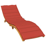 Vidaxl ligbedkussen 200x70x4 cm stof gemêleerd rood