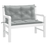 Vidaxl tuinbankkussens 2 st 100x50x7 cm stof gemêleerd lichtgrijs