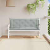 Vidaxl tuinbankkussens 2 st 150x50x7 cm stof gemêleerd lichtgrijs