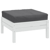 Vidaxl palletkussen 60x60x9,5 cm stof gemêleerd antracietkleurig