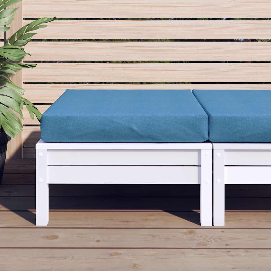 Vidaxl palletkussen 60x60x9,5 cm stof gemêleerd blauw