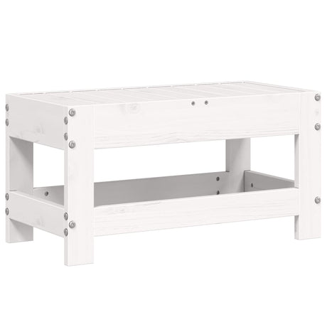 Vidaxl tuinvoetenbank 62x30x32 cm massief grenenhout wit
