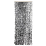 Vidaxl vliegengordijn 56x185 cm chenille grijs en zwart-wit