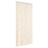 Vidaxl vliegengordijn 56x200 cm chenille beige en wit