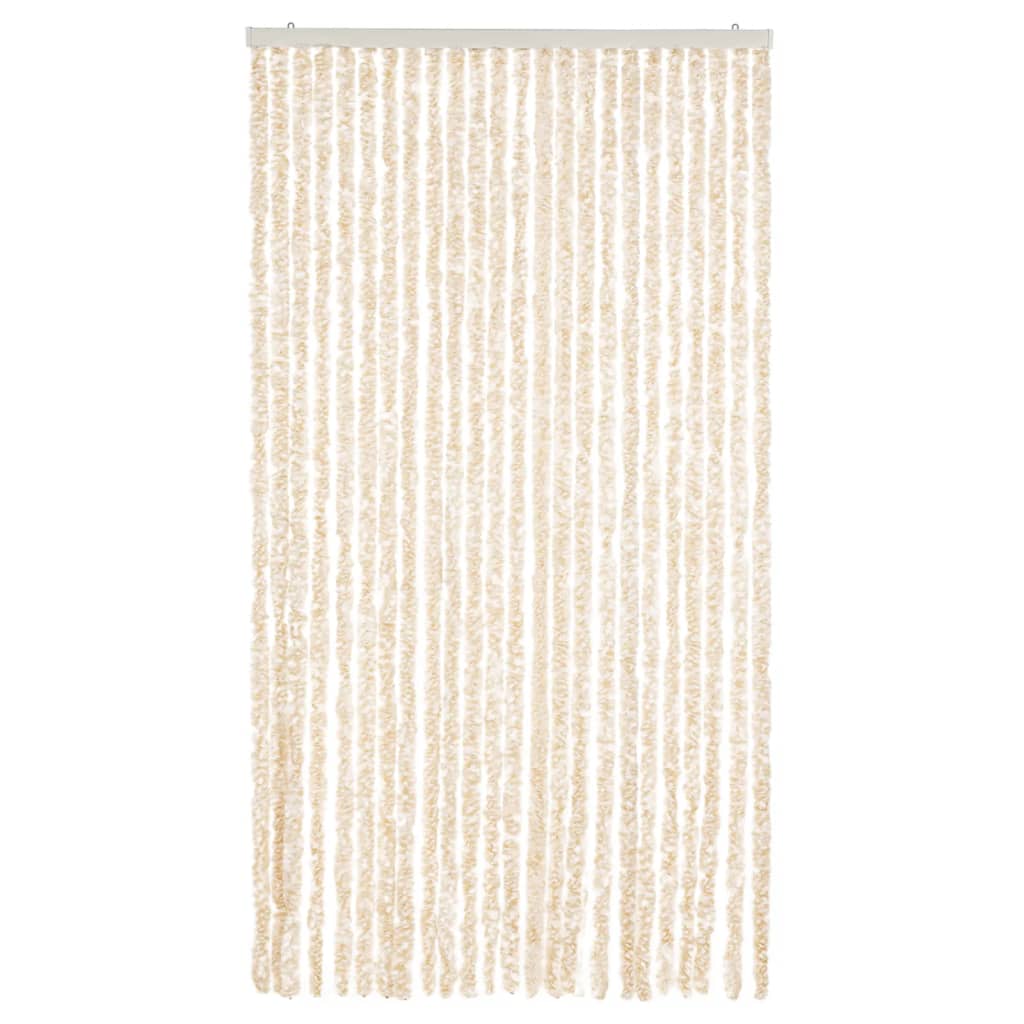 Vidaxl vliegengordijn 100x230 cm chenille beige en wit