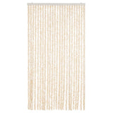 Vidaxl vliegengordijn 100x230 cm chenille beige en wit