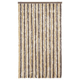 Vidaxl vliegengordijn 100x200 cm chenille donkerbruin en beige