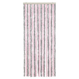 Vidaxl vliegengordijn 56x185 cm chenille zilvergrijs en roze