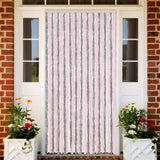 Vidaxl vliegengordijn 100x200 cm chenille zilvergrijs en roze