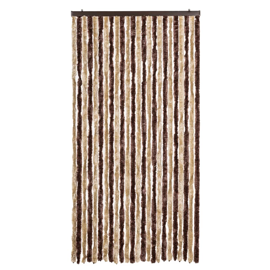 Vidaxl vliegengordijn 100x200 cm chenille beige en lichtbruin