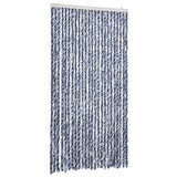 Vidaxl vliegengordijn 100x230 cm chenille blauw en wit