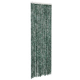 Vidaxl vliegengordijn 56x200 cm chenille groen en wit