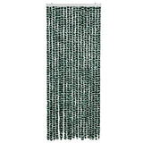 Vidaxl vliegengordijn 56x200 cm chenille groen en wit