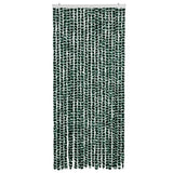 Vidaxl vliegengordijn 90x200 cm chenille groen en wit
