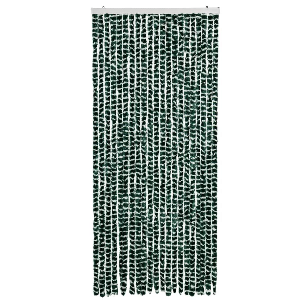 Vidaxl vliegengordijn 90x200 cm chenille groen en wit