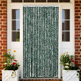 Vidaxl vliegengordijn 90x200 cm chenille groen en wit