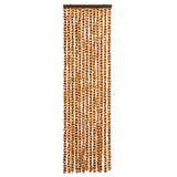 Vidaxl vliegengordijn 56x200 cm chenille okerkleurig en wit