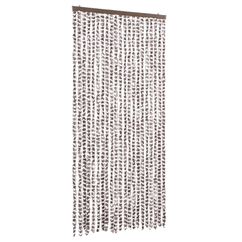 Vidaxl vliegengordijn 90x200 cm chenille taupe en wit