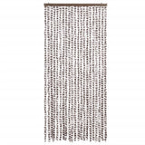 Vidaxl vliegengordijn 90x200 cm chenille taupe en wit