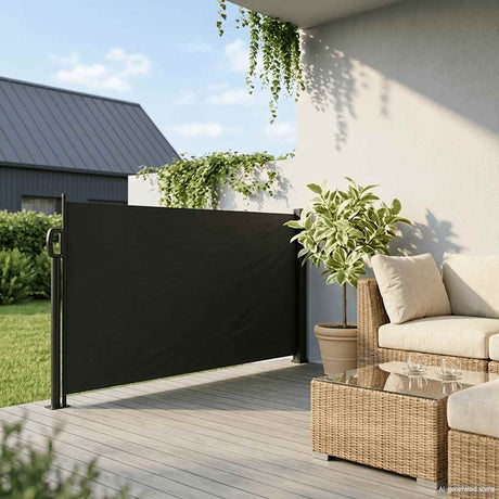 Vidaxl windscherm uittrekbaar 100x300 cm zwart