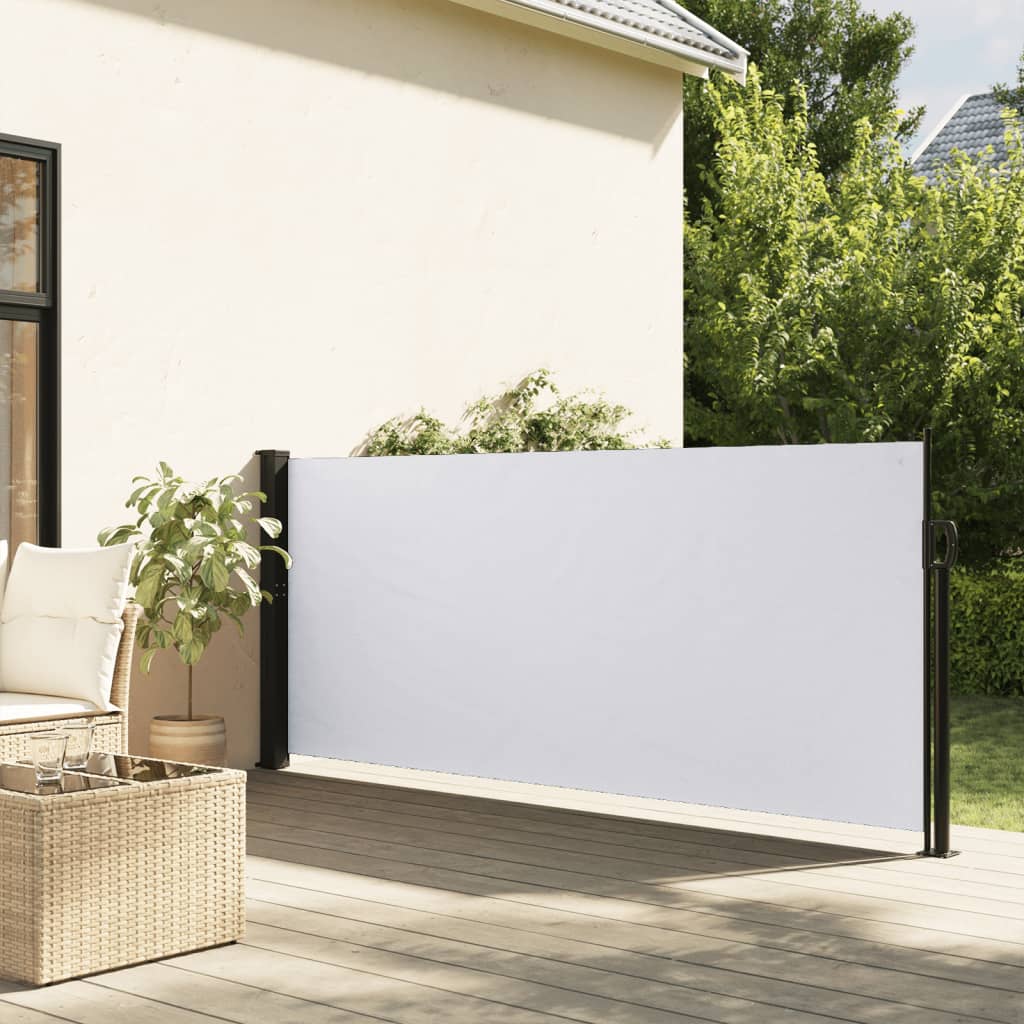 VidaXL Windscherm uittrekbaar 140x300 cm wit