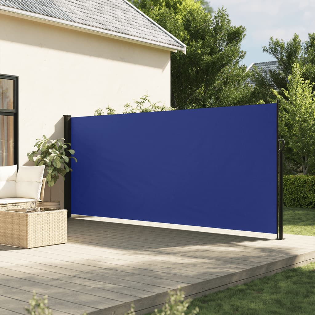 VidaXL Windscherm uittrekbaar 160x300 cm blauw