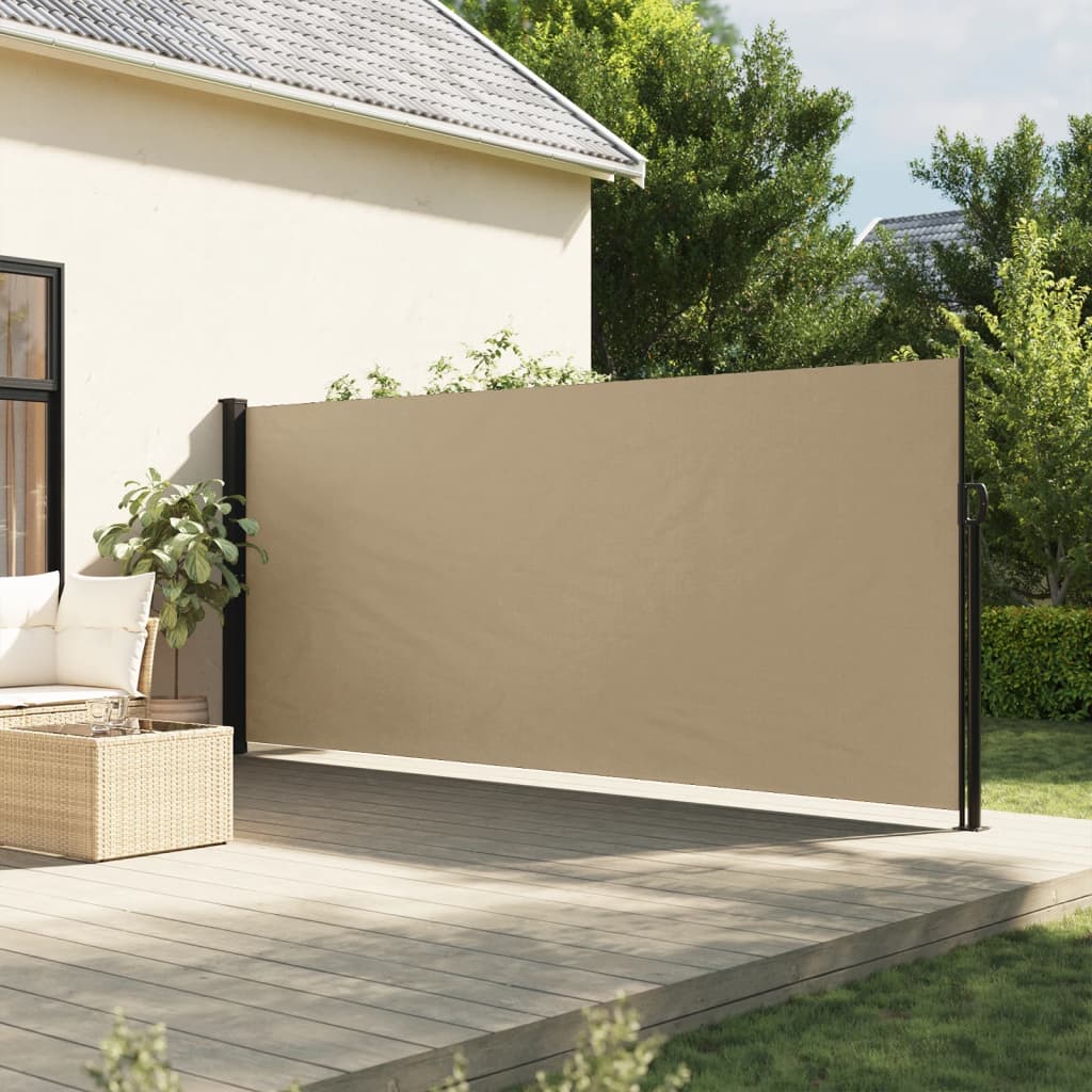 VidaXL Windscherm uittrekbaar 180x300 cm beige