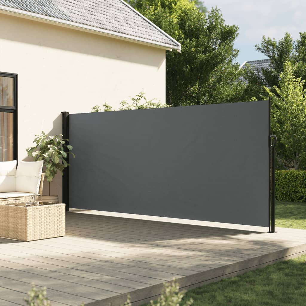 VidaXL Windscherm uittrekbaar 180x300 cm antracietkleurig