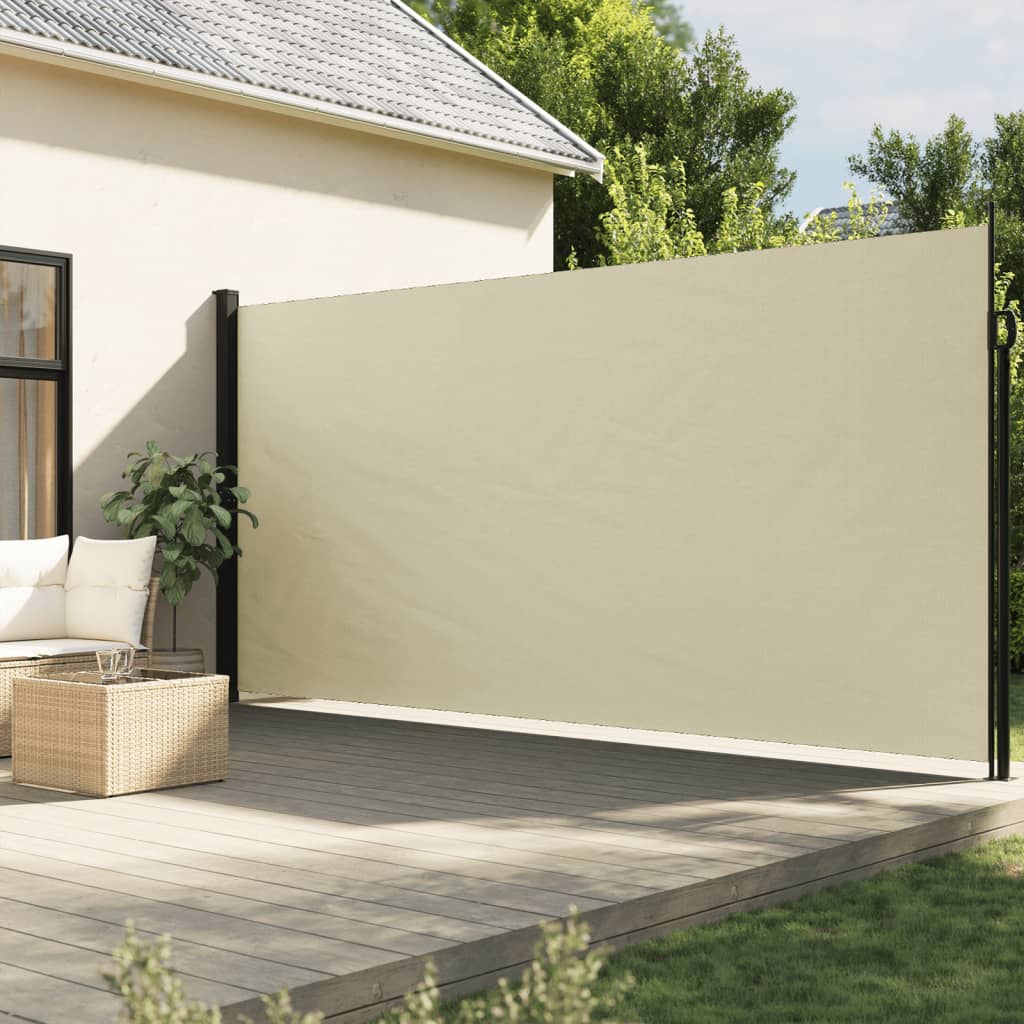 VidaXL Windscherm uittrekbaar 220x300 cm crèmekleurig