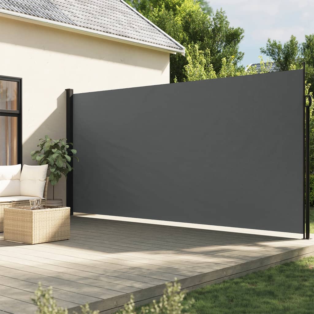 VidaXL Windscherm uittrekbaar 220x300 cm antracietkleurig