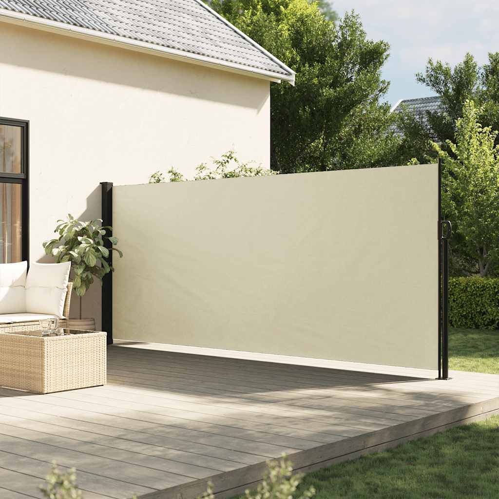 Vidaxl windscherm uittrekbaar 160x500 cm crèmekleurig