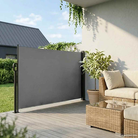 Vidaxl windscherm uittrekbaar 180x500 cm antracietkleurig