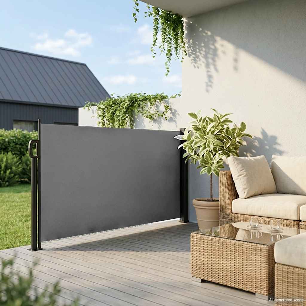 Vidaxl uitschuifbaar zijluifel antraciet 140x600 cm